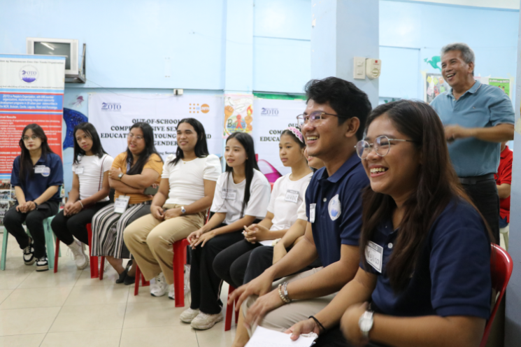 Youth educators in a sharing session