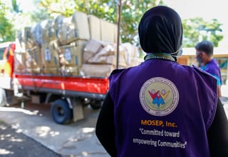 A MOSEP staff on her way to visit a GBV survivor to provide cash support under the Cash for Protection program