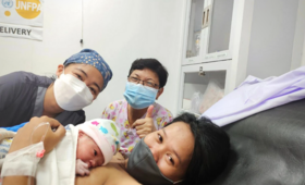 Heart Eunne Faye was the first infant born inside the Women’s Health on Wheels deployed after Typhoon Odette