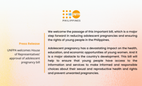 UNFPA welcomes HOR approval of adolescent pregnancy bill
